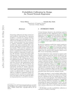 Probabilistic Calibration by Design for Neural Network Regression