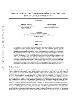 Informed Spectral Normalized Gaussian Processes for Trajectory
  Prediction