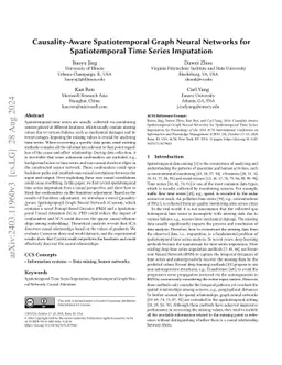 CASPER: Causality-Aware Spatiotemporal Graph Neural Networks for
  Spatiotemporal Time Series Imputation