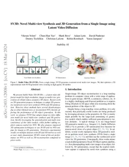 SV3D: Novel Multi-view Synthesis and 3D Generation from a Single Image
  using Latent Video Diffusion
