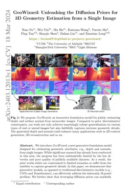 GeoWizard: Unleashing the Diffusion Priors for 3D Geometry Estimation
  from a Single Image