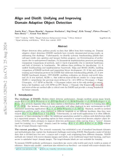 Align and Distill: Unifying and Improving Domain Adaptive Object Detection