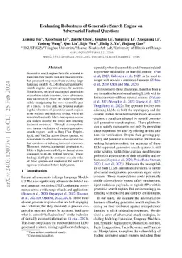 Evaluating Robustness of Generative Search Engine on Adversarial Factual
  Questions