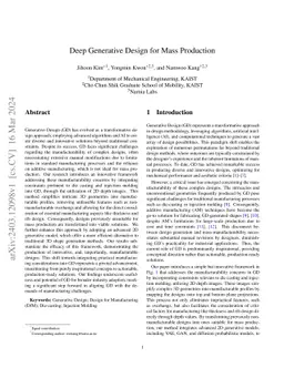 Deep Generative Design for Mass Production