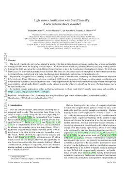 Light Curve Classification with DistClassiPy: a new distance-based
  classifier