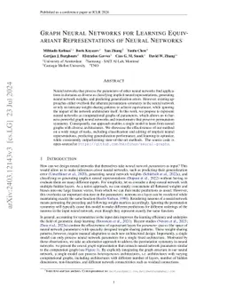 Graph Neural Networks for Learning Equivariant Representations of Neural
  Networks