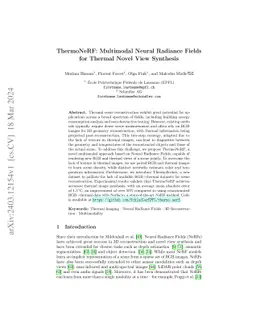 ThermoNeRF: Multimodal Neural Radiance Fields for Thermal Novel View
  Synthesis