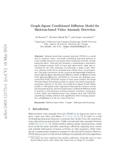 Graph-Jigsaw Conditioned Diffusion Model for Skeleton-based Video
  Anomaly Detection
