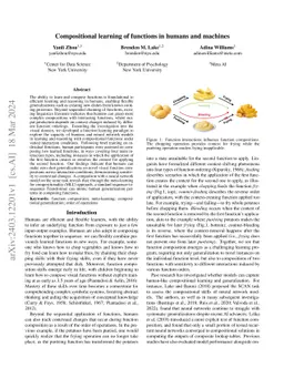 Compositional learning of functions in humans and machines