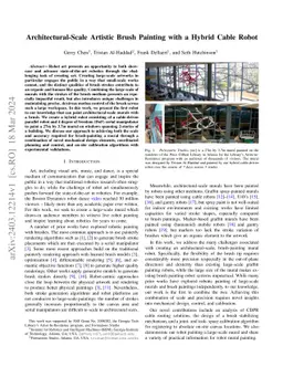 Architectural-Scale Artistic Brush Painting with a Hybrid Cable Robot