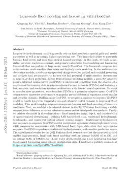 Large-scale flood modeling and forecasting with FloodCast