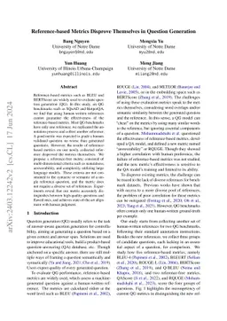 Reference-based Metrics Disprove Themselves in Question Generation