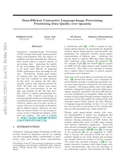 Data-Efficient Contrastive Language-Image Pretraining: Prioritizing Data
  Quality over Quantity