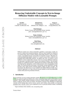 Hiding and Recovering Knowledge in Text-to-Image Diffusion Models via Learnable Prompts