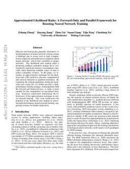 Approximated Likelihood Ratio: A Forward-Only and Parallel Framework for
  Boosting Neural Network Training