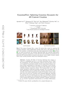 GaussianFlow: Splatting Gaussian Dynamics for 4D Content Creation