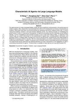 Characteristic AI Agents via Large Language Models