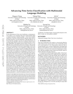 Advancing Time Series Classification with Multimodal Language Modeling