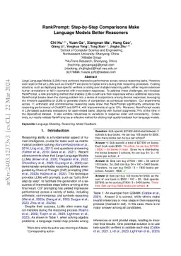 RankPrompt: Step-by-Step Comparisons Make Language Models Better
  Reasoners