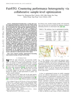 FairSTG: Countering performance heterogeneity via collaborative
  sample-level optimization