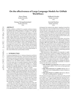 On the effectiveness of Large Language Models for GitHub Workflows