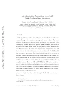 Intention Action Anticipation Model with Guide-Feedback Loop Mechanism
