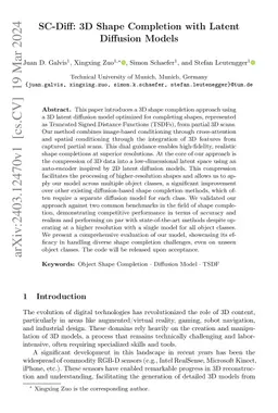 SC-Diff: 3D Shape Completion with Latent Diffusion Models