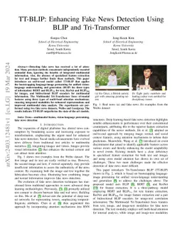 TT-BLIP: Enhancing Fake News Detection Using BLIP and Tri-Transformer