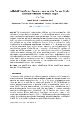 A Hybrid Transformer-Sequencer approach for Age and Gender
  classification from in-wild facial images