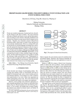 Prompt-based Graph Model for Joint Liberal Event Extraction and Event
  Schema Induction