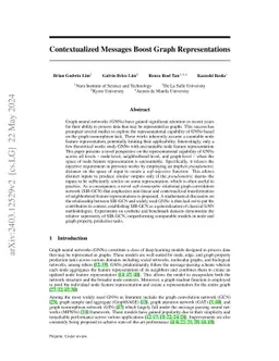 Contextualized Messages Boost Graph Representations