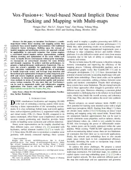 Vox-Fusion++: Voxel-based Neural Implicit Dense Tracking and Mapping
  with Multi-maps