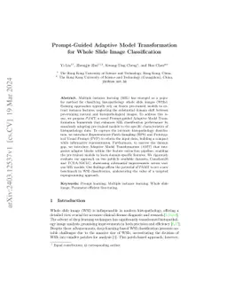 Prompt-Guided Adaptive Model Transformation for Whole Slide Image
  Classification