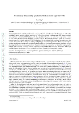 Community detection by spectral methods in multi-layer networks