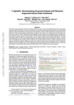 AlphaFin: Benchmarking Financial Analysis with Retrieval-Augmented
  Stock-Chain Framework