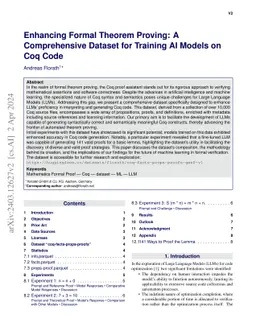 Enhancing Formal Theorem Proving: A Comprehensive Dataset for Training
  AI Models on Coq Code
