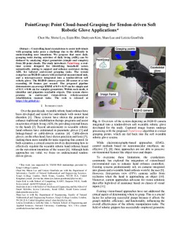 PointGrasp: Point Cloud-based Grasping for Tendon-driven Soft Robotic
  Glove Applications