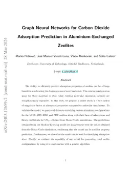 Graph Neural Networks for Carbon Dioxide Adsorption Prediction in
  Aluminium-Exchanged Zeolites