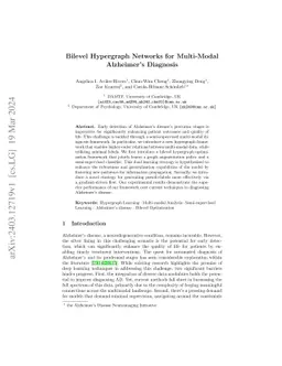 Bilevel Hypergraph Networks for Multi-Modal Alzheimer's Diagnosis