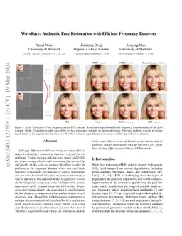 WaveFace: Authentic Face Restoration with Efficient Frequency Recovery