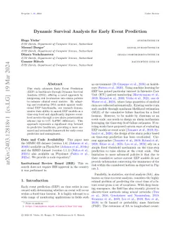 Dynamic Survival Analysis for Early Event Prediction