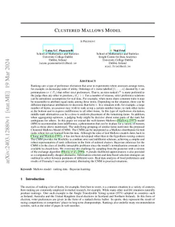 Clustered Mallows Model