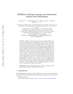 MEDBind: Unifying Language and Multimodal Medical Data Embeddings