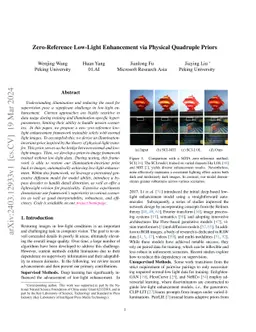 Zero-Reference Low-Light Enhancement via Physical Quadruple Priors