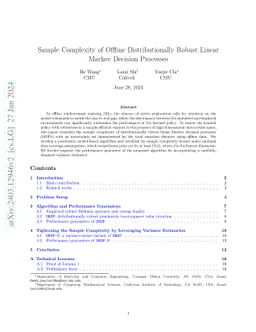 Sample Complexity of Offline Distributionally Robust Linear Markov
  Decision Processes