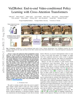 Vid2Robot: End-to-end Video-conditioned Policy Learning with
  Cross-Attention Transformers