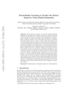 FutureDepth: Learning to Predict the Future Improves Video Depth Estimation