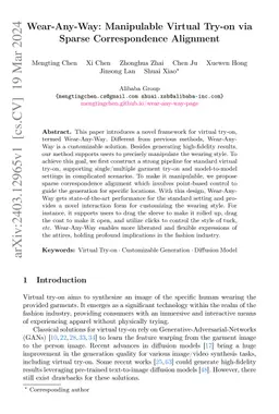 Wear-Any-Way: Manipulable Virtual Try-on via Sparse Correspondence
  Alignment