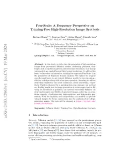 FouriScale: A Frequency Perspective on Training-Free High-Resolution
  Image Synthesis