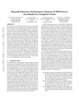 Beyond Inference: Performance Analysis of DNN Server Overheads for
  Computer Vision
